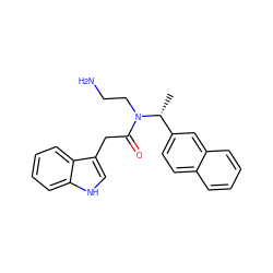 C[C@H](c1ccc2ccccc2c1)N(CCN)C(=O)Cc1c[nH]c2ccccc12 ZINC000028825760