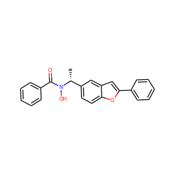 C[C@H](c1ccc2oc(-c3ccccc3)cc2c1)N(O)C(=O)c1ccccc1 ZINC000013738950