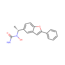 C[C@H](c1ccc2oc(-c3ccccc3)cc2c1)N(O)C(N)=O ZINC000013738970