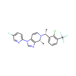 C[C@H](c1cccc(C(F)(F)F)c1Cl)N1C=Cc2c(ncn2-c2ccc(F)cn2)[C@H]1C ZINC001772608535