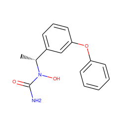 C[C@H](c1cccc(Oc2ccccc2)c1)N(O)C(N)=O ZINC000013762753