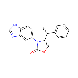 C[C@H](c1ccccc1)[C@@H]1COC(=O)N1c1ccc2[nH]cnc2c1 ZINC000116829371