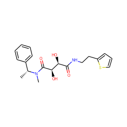 C[C@H](c1ccccc1)N(C)C(=O)[C@H](O)[C@@H](O)C(=O)NCCc1cccs1 ZINC000034600742