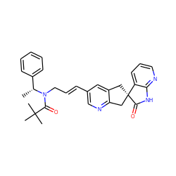 C[C@H](c1ccccc1)N(C/C=C/c1cnc2c(c1)C[C@@]1(C2)C(=O)Nc2ncccc21)C(=O)C(C)(C)C ZINC000103234785