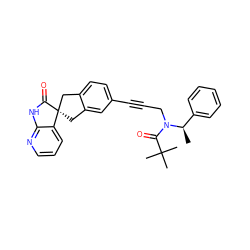 C[C@H](c1ccccc1)N(CC#Cc1ccc2c(c1)C[C@@]1(C2)C(=O)Nc2ncccc21)C(=O)C(C)(C)C ZINC000103235570