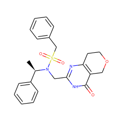 C[C@H](c1ccccc1)N(Cc1nc2c(c(=O)[nH]1)COCC2)S(=O)(=O)Cc1ccccc1 ZINC000142826703