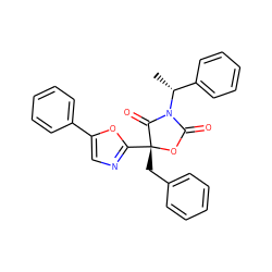 C[C@H](c1ccccc1)N1C(=O)O[C@](Cc2ccccc2)(c2ncc(-c3ccccc3)o2)C1=O ZINC000148023920