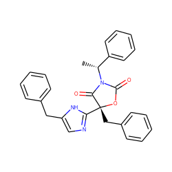 C[C@H](c1ccccc1)N1C(=O)O[C@](Cc2ccccc2)(c2ncc(Cc3ccccc3)[nH]2)C1=O ZINC000148027465