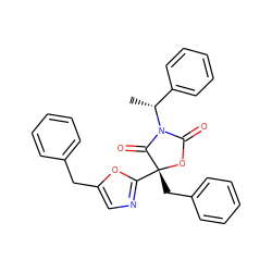 C[C@H](c1ccccc1)N1C(=O)O[C@](Cc2ccccc2)(c2ncc(Cc3ccccc3)o2)C1=O ZINC000169311886