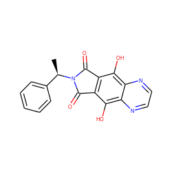 C[C@H](c1ccccc1)N1C(=O)c2c(c(O)c3nccnc3c2O)C1=O ZINC000013612249