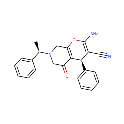 C[C@H](c1ccccc1)N1CC(=O)C2=C(C1)OC(N)=C(C#N)[C@H]2c1ccccc1 ZINC000084655370