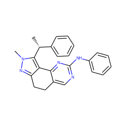 C[C@H](c1ccccc1)c1c2c(nn1C)CCc1cnc(Nc3ccccc3)nc1-2 ZINC000143032823