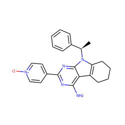 C[C@H](c1ccccc1)n1c2c(c3c(N)nc(-c4cc[n+]([O-])cc4)nc31)CCCC2 ZINC000013835484