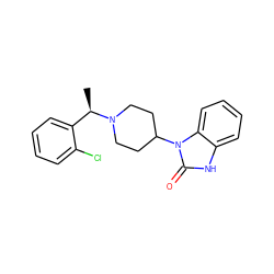 C[C@H](c1ccccc1Cl)N1CCC(n2c(=O)[nH]c3ccccc32)CC1 ZINC000013802709