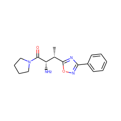 C[C@H](c1nc(-c2ccccc2)no1)[C@H](N)C(=O)N1CCCC1 ZINC000014948398