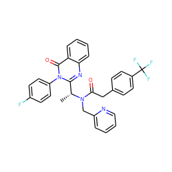 C[C@H](c1nc2ccccc2c(=O)n1-c1ccc(F)cc1)N(Cc1ccccn1)C(=O)Cc1ccc(C(F)(F)F)cc1 ZINC000028707819