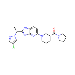 C[C@H](c1nc2nc(N3CCC[C@@H](C(=O)N4CCCC4)C3)ccc2[nH]1)n1cc(Cl)cn1 ZINC000205304296