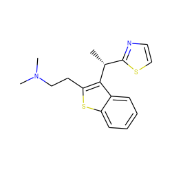 C[C@H](c1nccs1)c1c(CCN(C)C)sc2ccccc12 ZINC000049073071