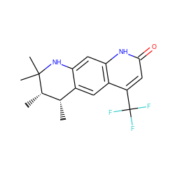 C[C@H]1[C@@H](C)c2cc3c(C(F)(F)F)cc(=O)[nH]c3cc2NC1(C)C ZINC000013778402