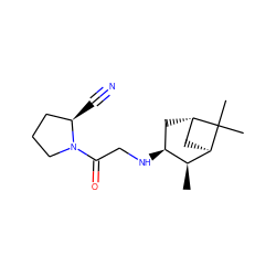 C[C@H]1[C@@H](NCC(=O)N2CCC[C@H]2C#N)C[C@H]2C[C@H]1C2(C)C ZINC000100852410