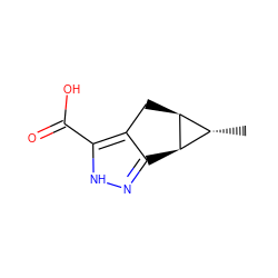 C[C@H]1[C@@H]2Cc3c(n[nH]c3C(=O)O)[C@H]12 ZINC000084704188