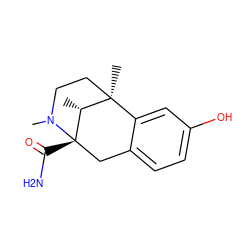 C[C@H]1[C@]2(C(N)=O)Cc3ccc(O)cc3[C@]1(C)CCN2C ZINC000169367626