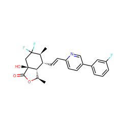 C[C@H]1[C@H](/C=C/c2ccc(-c3cccc(F)c3)cn2)[C@@H]2[C@@H](C)OC(=O)[C@]2(O)CC1(F)F ZINC001772656992