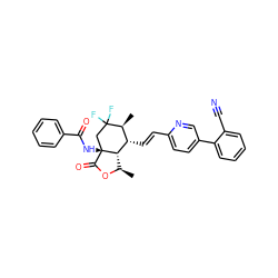 C[C@H]1[C@H](/C=C/c2ccc(-c3ccccc3C#N)cn2)[C@@H]2[C@@H](C)OC(=O)[C@]2(NC(=O)c2ccccc2)CC1(F)F ZINC001772621781