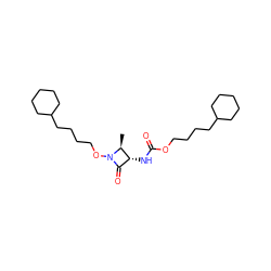 C[C@H]1[C@H](NC(=O)OCCCCC2CCCCC2)C(=O)N1OCCCCC1CCCCC1 ZINC001772647442