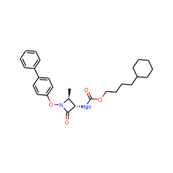 C[C@H]1[C@H](NC(=O)OCCCCC2CCCCC2)C(=O)N1Oc1ccc(-c2ccccc2)cc1 ZINC001772583920