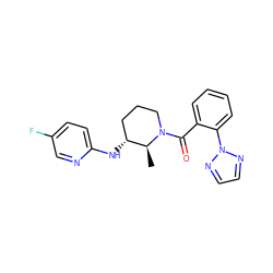 C[C@H]1[C@H](Nc2ccc(F)cn2)CCCN1C(=O)c1ccccc1-n1nccn1 ZINC000218465176