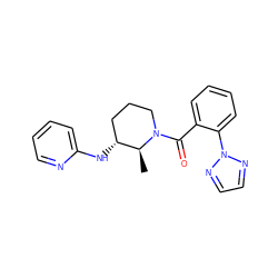 C[C@H]1[C@H](Nc2ccccn2)CCCN1C(=O)c1ccccc1-n1nccn1 ZINC000218465078