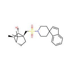 C[C@H]1[C@H](O)[C@]2(CS(=O)(=O)N3CCC4(C=Cc5ccccc54)CC3)CC[C@H]1C2(C)C ZINC000027308298