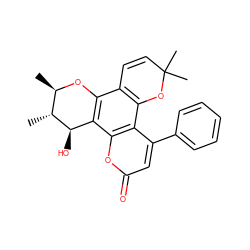 C[C@H]1[C@H](O)c2c(c3c(c4c(-c5ccccc5)cc(=O)oc24)OC(C)(C)C=C3)O[C@@H]1C ZINC000003800014