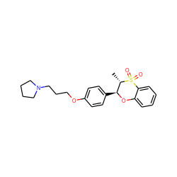 C[C@H]1[C@H](c2ccc(OCCCN3CCCC3)cc2)Oc2ccccc2S1(=O)=O ZINC000034960745