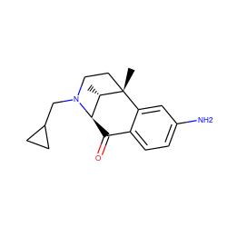 C[C@H]1[C@H]2C(=O)c3ccc(N)cc3[C@@]1(C)CCN2CC1CC1 ZINC000100935551