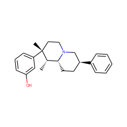 C[C@H]1[C@H]2CC[C@H](c3ccccc3)CN2CC[C@@]1(C)c1cccc(O)c1 ZINC000035075162