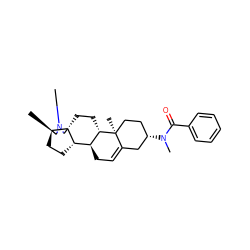 C[C@H]1[C@H]2CC[C@H]3[C@@H]4CC=C5C[C@@H](N(C)C(=O)c6ccccc6)CC[C@]5(C)[C@H]4CC[C@]23CN1C ZINC000040848882