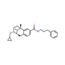 C[C@H]1[C@H]2Cc3ccc(C(=O)NCCCc4ccccc4)cc3[C@@]1(C)CCN2CC1CC1 ZINC000101058729