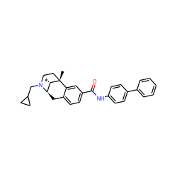 C[C@H]1[C@H]2Cc3ccc(C(=O)Nc4ccc(-c5ccccc5)cc4)cc3[C@@]1(C)CCN2CC1CC1 ZINC000101063699