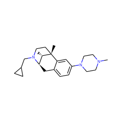 C[C@H]1[C@H]2Cc3ccc(N4CCN(C)CC4)cc3[C@@]1(C)CCN2CC1CC1 ZINC000100806130