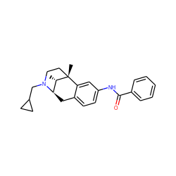 C[C@H]1[C@H]2Cc3ccc(NC(=O)c4ccccc4)cc3[C@@]1(C)CCN2CC1CC1 ZINC000100952861