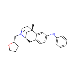 C[C@H]1[C@H]2Cc3ccc(Nc4ccccc4)cc3[C@@]1(C)CCN2C[C@@H]1CCCO1 ZINC000100935582