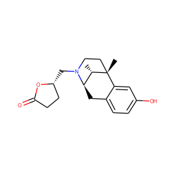 C[C@H]1[C@H]2Cc3ccc(O)cc3[C@@]1(C)CCN2C[C@@H]1CCC(=O)O1 ZINC000100648103