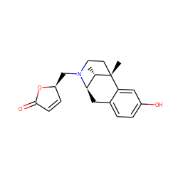 C[C@H]1[C@H]2Cc3ccc(O)cc3[C@@]1(C)CCN2C[C@H]1C=CC(=O)O1 ZINC000100648130