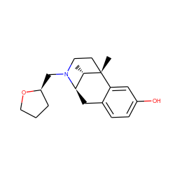 C[C@H]1[C@H]2Cc3ccc(O)cc3[C@@]1(C)CCN2C[C@H]1CCCO1 ZINC000100648122