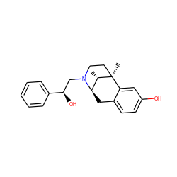 C[C@H]1[C@H]2Cc3ccc(O)cc3[C@]1(C)CCN2C[C@@H](O)c1ccccc1 ZINC001772585892