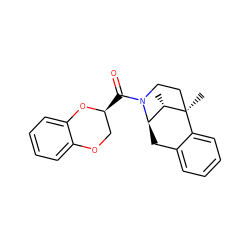 C[C@H]1[C@H]2Cc3ccccc3[C@]1(C)CCN2C(=O)[C@H]1COc2ccccc2O1 ZINC000201100038