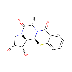 C[C@H]1C(=O)N2C[C@@H](O)[C@@H](O)[C@@H]2[C@@H]2Sc3ccccc3C(=O)N12 ZINC000653729579