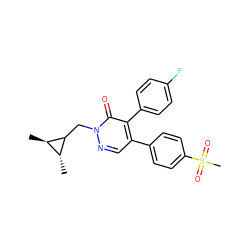 C[C@H]1C(Cn2ncc(-c3ccc(S(C)(=O)=O)cc3)c(-c3ccc(F)cc3)c2=O)[C@@H]1C ZINC000013487676